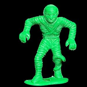 Vintage 1960s MPC Monster Figure Green Mummy - 2.5” tall